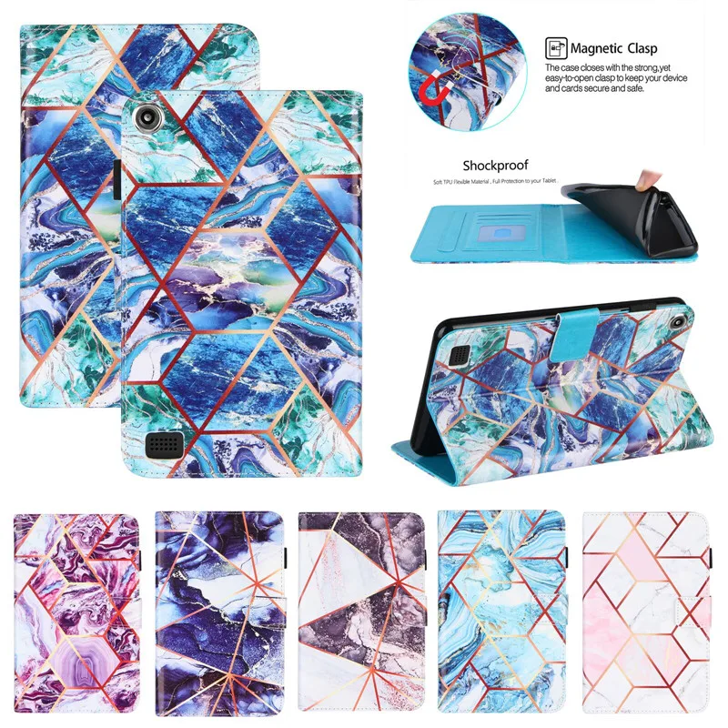 

Tab S6 Lite 10.4 PU leather Stand Case For Samsung Galaxy S6 Lite 10.4 2020 SM-P615 SM-P610 P610 P615 Funda Marble Flip Tablet