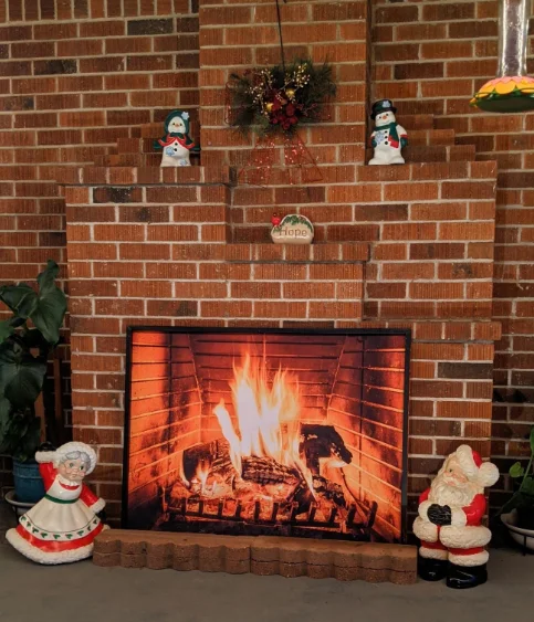 موقع قران-خلفية للتصوير الفوتوغرافي ، مدفأة شتوية ، طوب Exuberant ، حفلة عيد الميلاد ، خلفية استوديو الصور