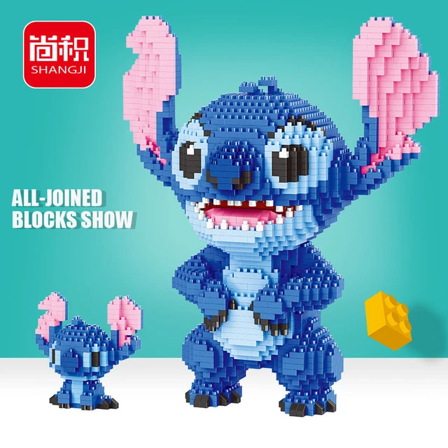 子供のためのステッチマイクロビルディングブロック,ミニブロックおもちゃ,lilo and stitchフィギュア,かわいい3Dモデル,22cm,  2300個 - AliExpress