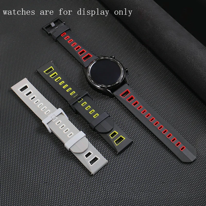 

Replace Huawei Watch GT/GT2 Pro Honor Magic3/GS/ES Soft Silicone Watchband 20mm 22mm Sport Rubber Bracelet Quick Release