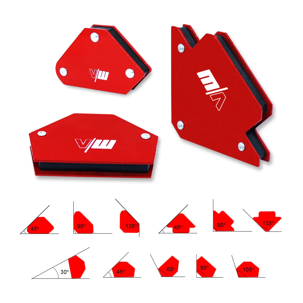 Welding Magnet Holder Set 6pcs Welding Positioner 9lbs 25lbs Multi Degrees Soldering Locator 30/45/90/105/120/135 Degrees