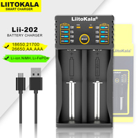 Liitokala Lii-202 1.2V 3.85V 3.7V 3.2V 18650 18350 18500 21700 26700 26650 AA AAA NiMH Rechargeable Lithium-Battery Charger