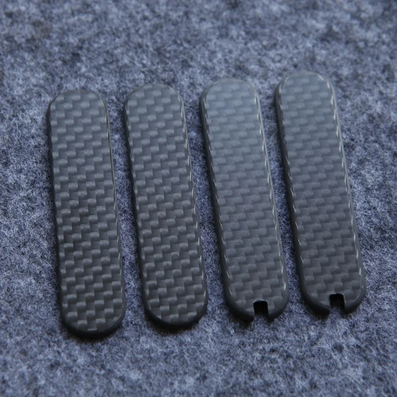 Custom Made 3K Full Carbon Fiber Handle Scale For 58mm Army Knife Rambler Folding Knife Cover Shell Replacement Scales