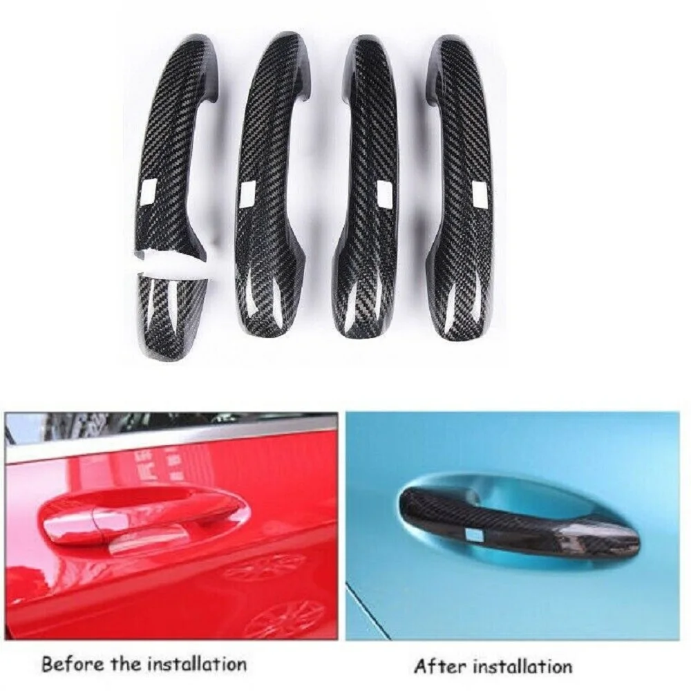 

Car Real Carbon Fiber Door Handle Cover Trim For Mercedes-Benz C E S GLC GLE Class W205 W213 X253 W222 C292 W167 W177