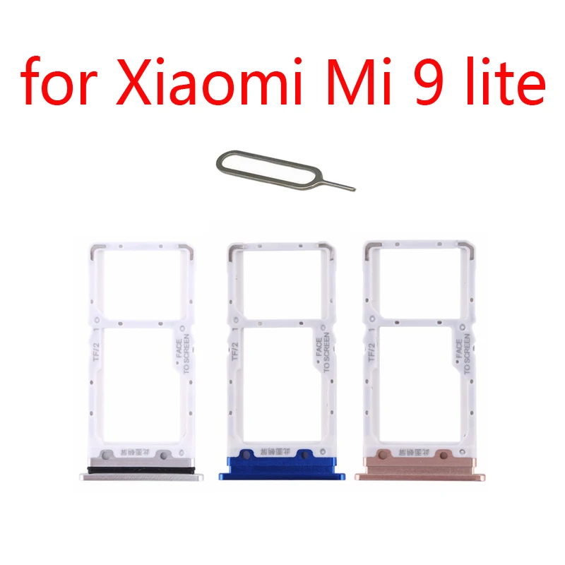 SIM Card Tray Adapter For XIAOMI Mi 9 Lite 9lite Mobile Phone Housing New Chip Micro SD SIM Card Holder Slot + Tools