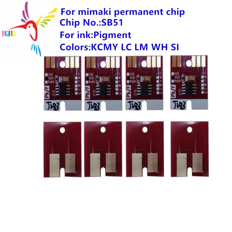 

SB51 Pigment Permanent Chip for Mimaki JV3 JV5 Printer Long Time Compatible for Wide Format Cartridge Printing