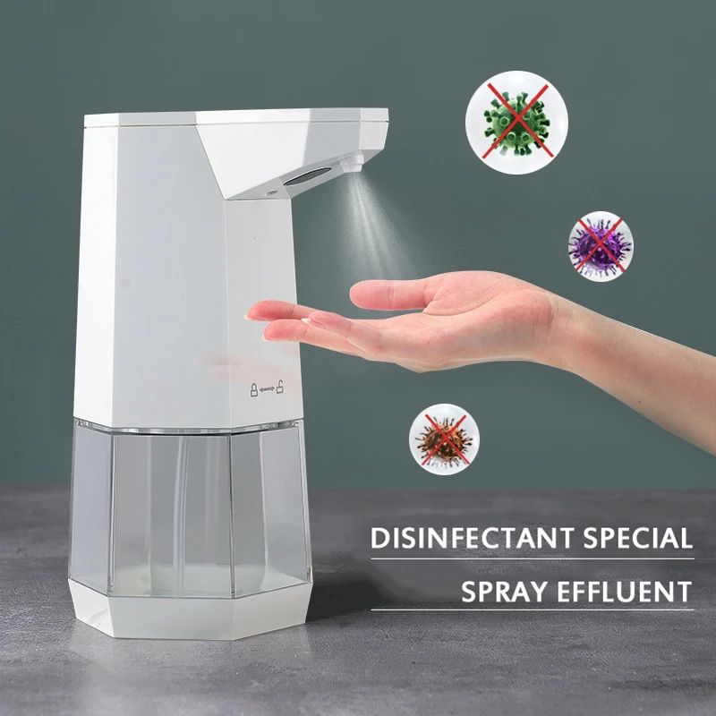 

360ml School Home Restaurant Automatic Induction Disinfection Alcohol Spray Soap Machine Storage Box