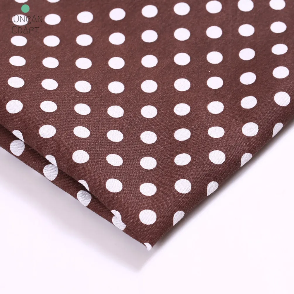 Polka Dot Printed Polyester Fabric Cloth Handmade DIY Sewing Material Patchwork Needlework Fabric 50cmx150cm