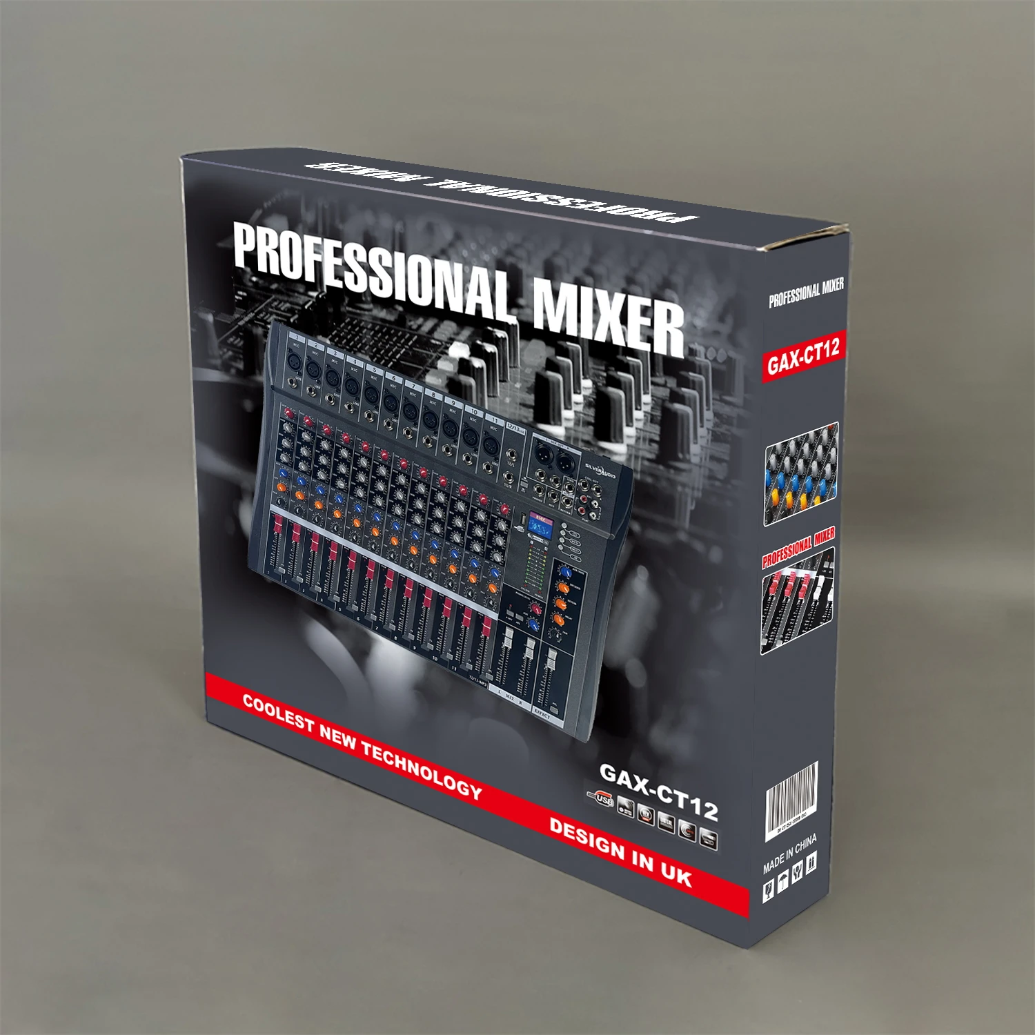 خلاط صوت رقمي احترافي ، جودة عالية ، مكبر صوت ، BT ، وظيفة USB