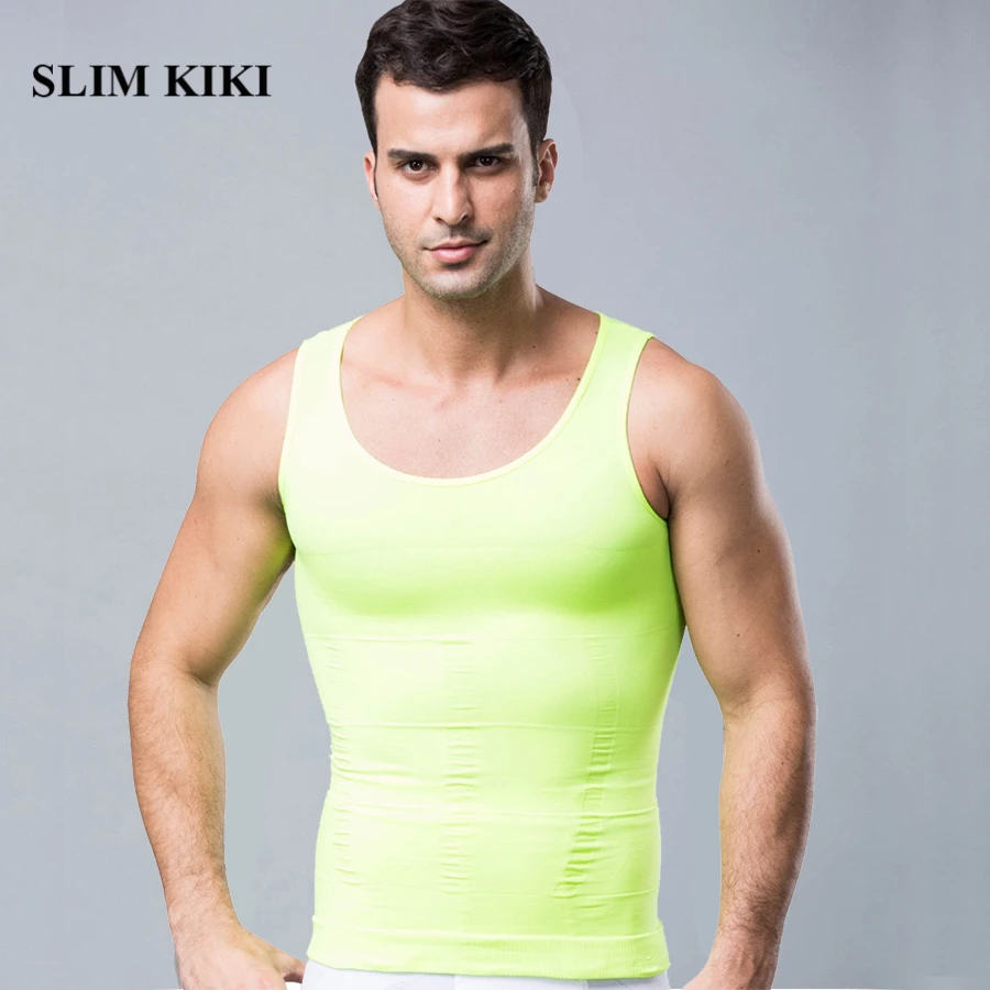 Men Compression Shirt Mens Slimming Body Shaper Abs Abdomen Vest to Hide Man Boobs Elastic Compress Shirts Shapewear Belt Tank