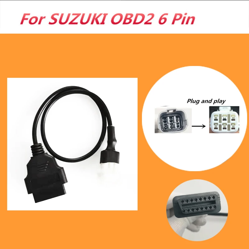 

Motorcycle 6 Pin diagnostic Adapter Cable OBD2 For SUZUKI Scooter