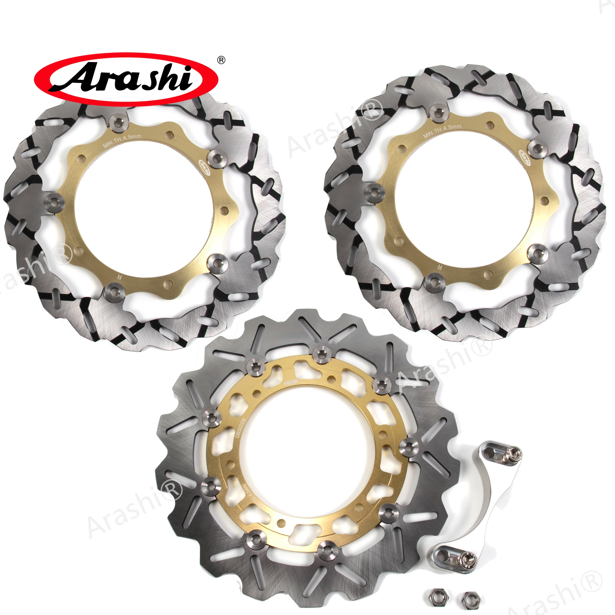 Arashi Full-floating CNC Front Rear Brake Disc Rotors For YAMAHA XP T-MAX 500 2004 2005 2006 2007 Tmax500 TMAX Accessories