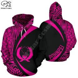 NewFashion Island Country Flag Pohnpei Polynesian Culture Retro Tattoo Tracksuit Men/Women Pullover Harajuku 3DPrint Hoodies A43