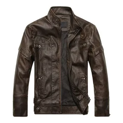 Veste en cuir de moto pour hommes, manteaux en cuir pour hommes, nouvelle arrivée, marque