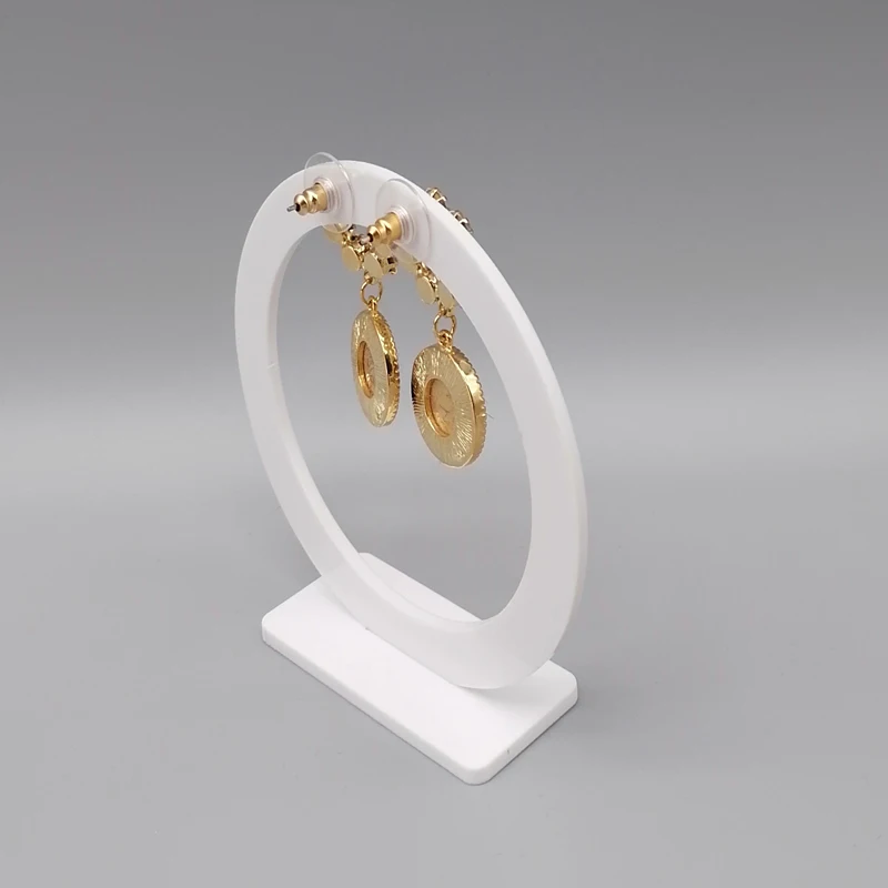 White/Clear Acrylic Round Earring Display Earring Holder Earring Stand Jewelry Display Earring Stud Organizer Crystal Show Rock
