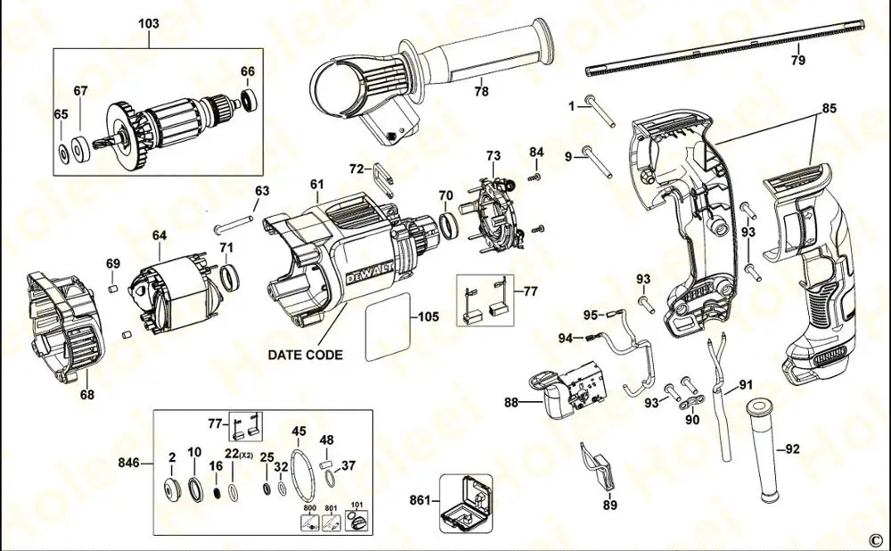 Deflector para DEWALT D25143 D25144 D25263 N346919