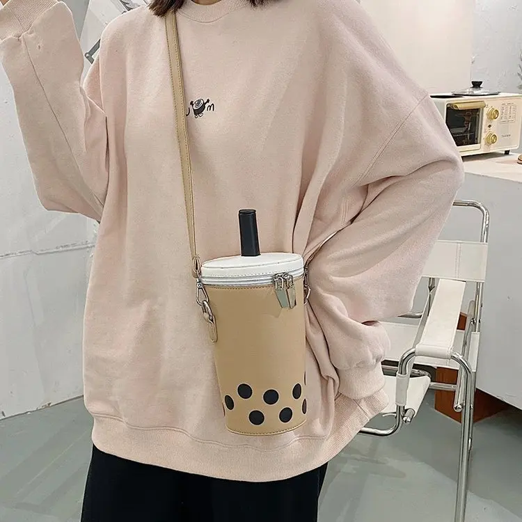 Personalized Bag For Women 2020 New Fashion Milk Tea Cup Shaped Bags Small Bucket Bag Shoulder Bag Lady Crossbody Bags Womens