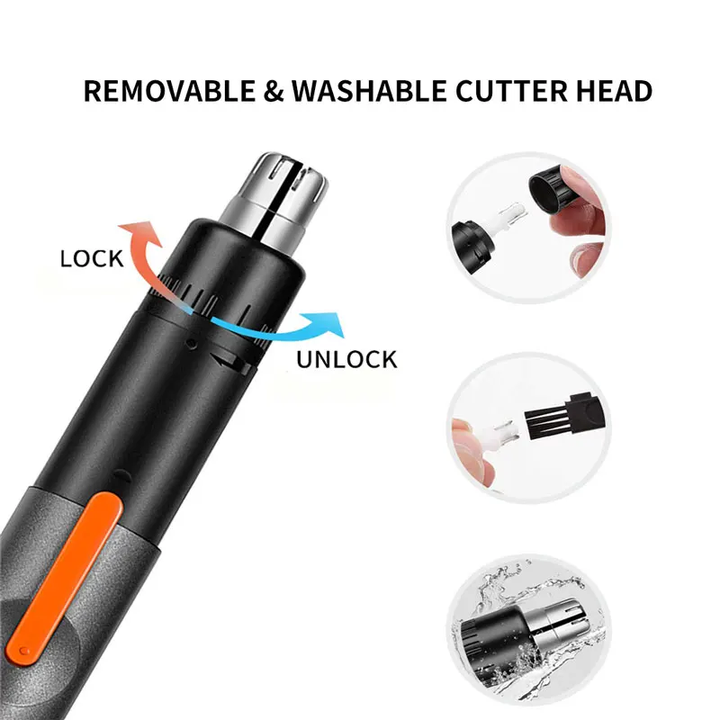 Điện Mũi Tai Tóc Effctive dành cho Nam và Nữ có USB Sạc Nhanh Độ Ồn Thấp Bút Mini-Grip di động Mũi Máy Tẩy Nhổ Lông
