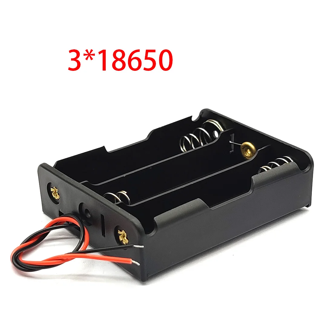 3*18650 Battery Case 18650 Battery Holder Mobile Battery Clip Case Holder With Wire Leads 18650 Battery Box DIY