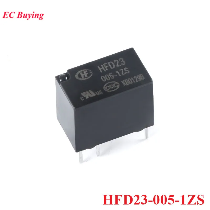 5Pcs/1pc HFD23 Mini Relays HFD23-005-1ZS 012-1ZS 024-1ZS DC 24V 12V 5V 6Pin Ultra Small Highly Sensitive Power Relais Rele