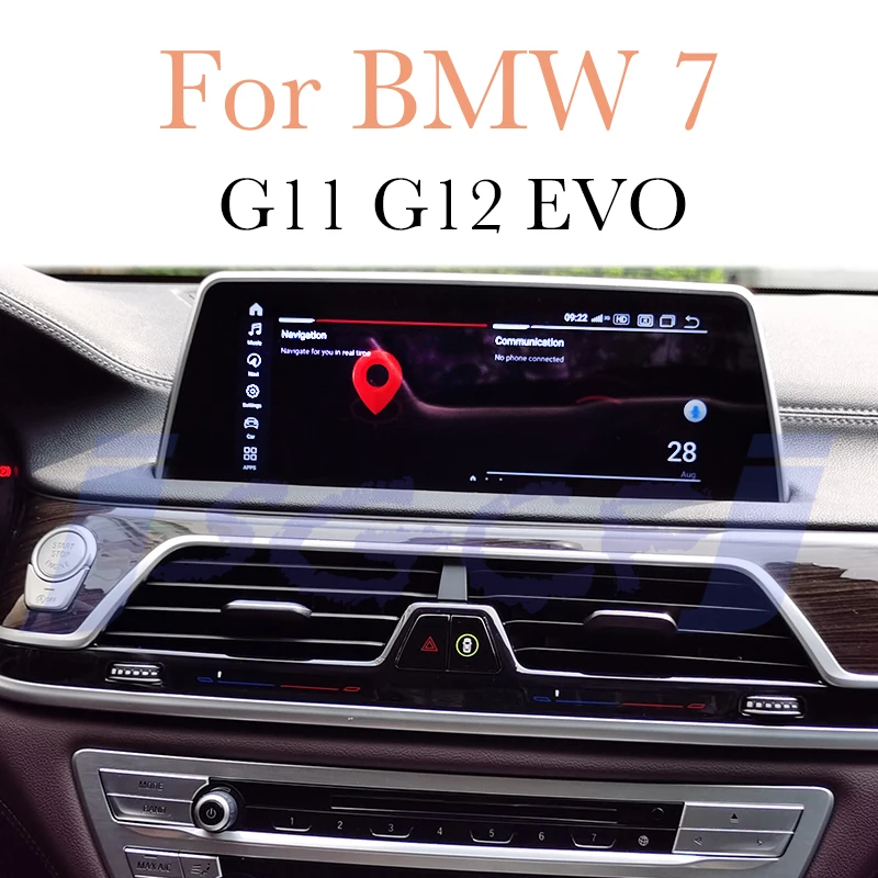 For BMW 7 Series G11 G12 iDrive xDrive MGU EVO ID7 UI CarPlay 360 BirdView Car Stereo Audio 4G SIM Navigation GPS Navi Radio