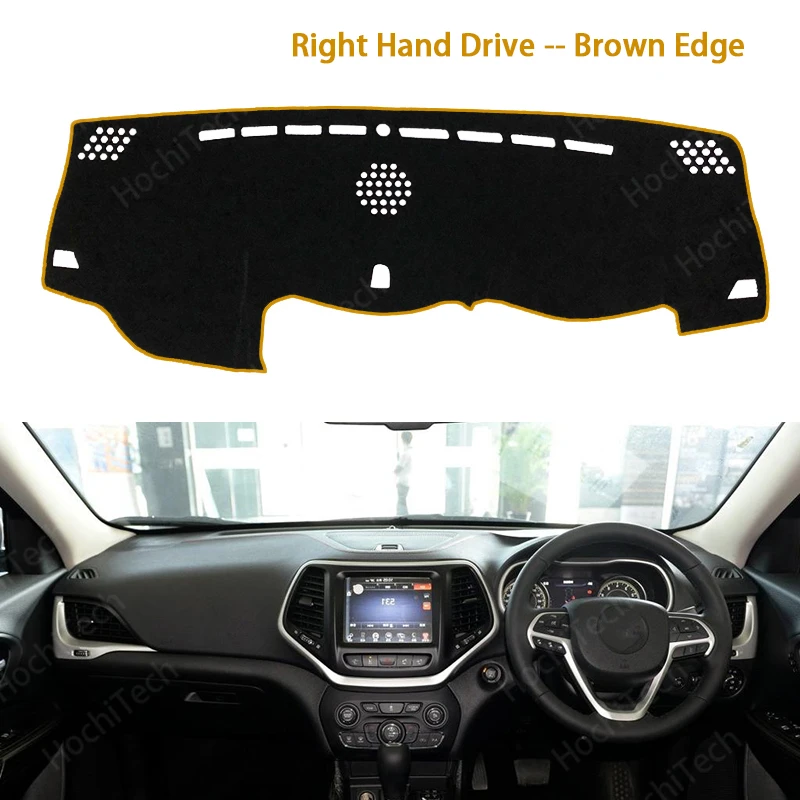 Car Inner Dashboard Cover Capet Cape for Jeep Cherokee KL 2014 -2019 Dashmat Sunshade Pad Cover Dash Mat