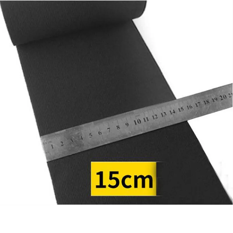 10cm/15cm/20cm Wide Black Sewing Elastic Rubber Band Crochet Elastic Tape Corset Belt Making Material