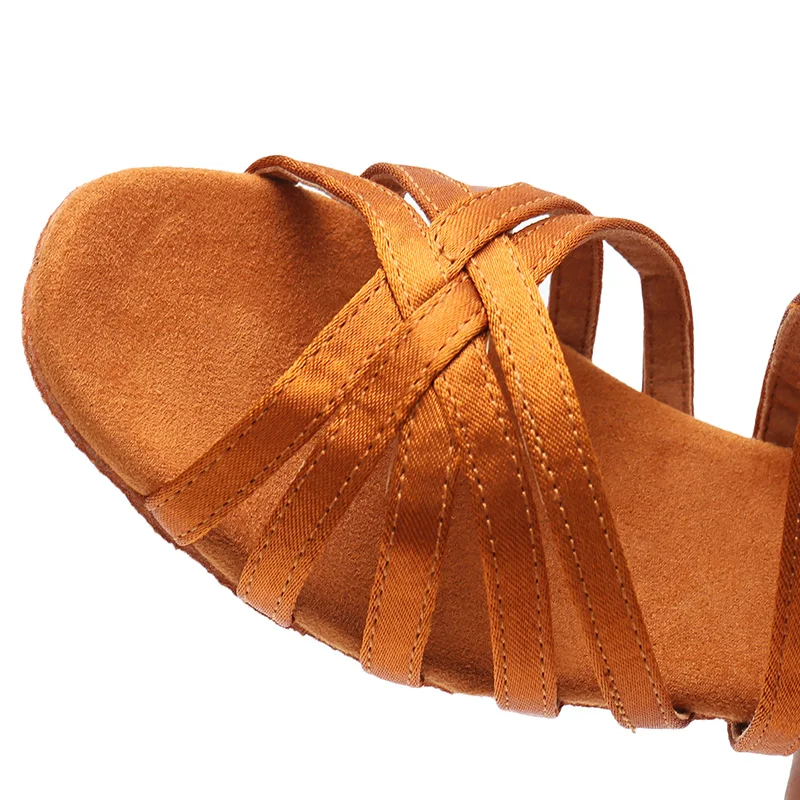 DIPLIP zapatos de baile latino para mujer y niña, zapatos de baile de Tango de tacón medio, suaves, Salsa, baile de salón