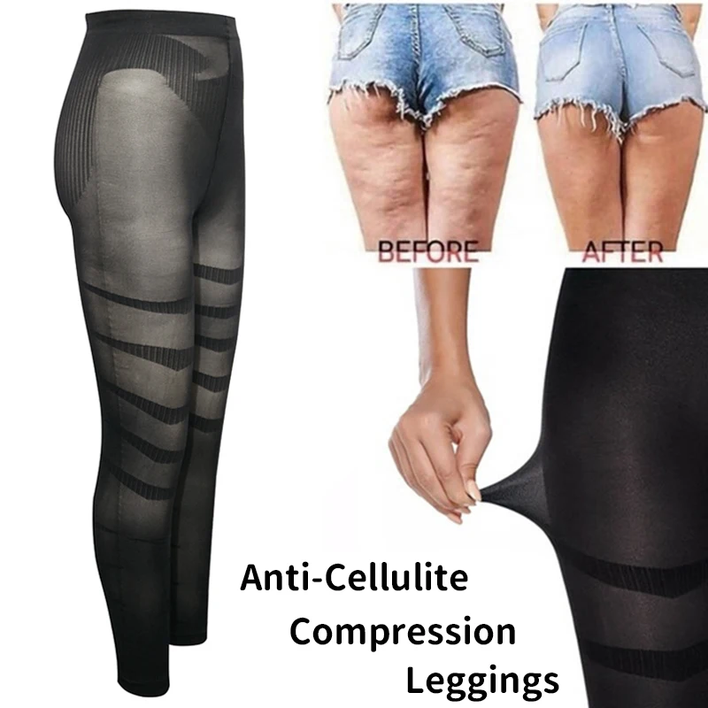 Leggings de compresión anticelulitis, moldeador de Cuerpo Adelgazante de piernas, bragas de Control de barriga de cintura alta, moldeador de muslos