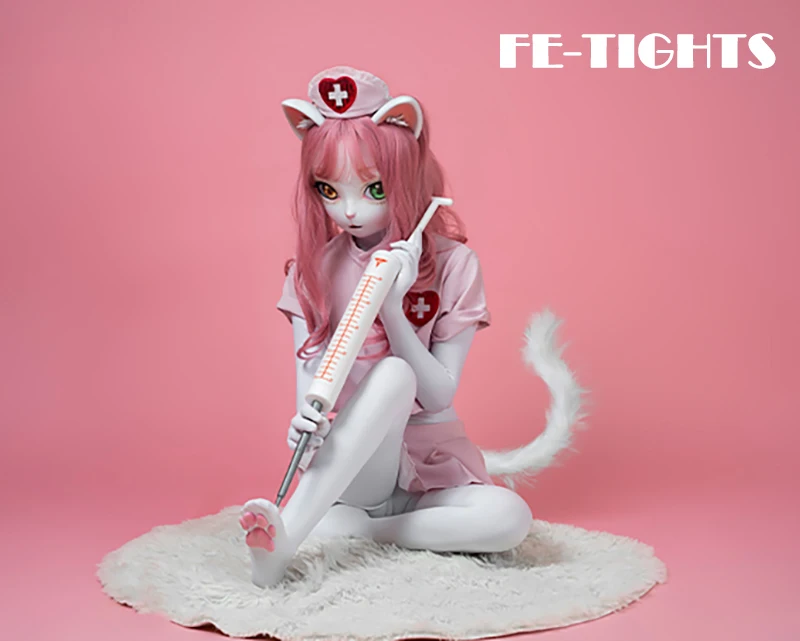 ถุงเท้ายาวเหนือเข่าลายอุ้งเท้าแมว 3 มิติ สไตล์คาวาอี้ สำหรับสาวๆ คอสเพลย์ โลลิต้า ผ้ากำมะหยี่ ถุงน่องยาวถึงต้นขา 60 ซม.