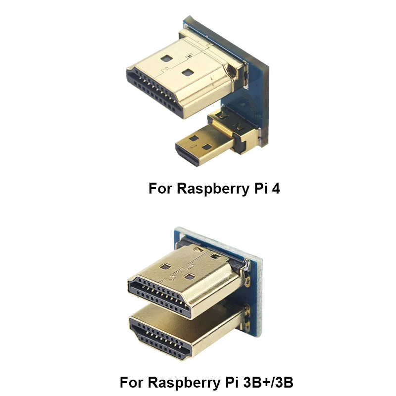 Raspberry Pi 4 1080P HDMI-compatible Adapter Male to Male Converter for Raspberry Pi 3B+/3B 3.5 inch Display 5 inch Touch Screen