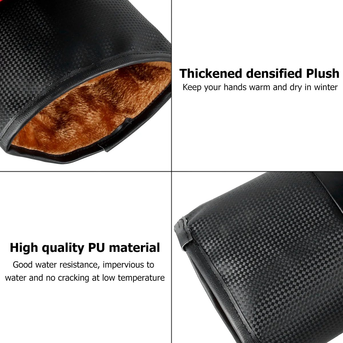 1 Paar Motorrad-Lenkermuffen, schützende Motorrad-Warm-Griff-Lenkermuffe, regenfeste Winter-Wärmer-Handschuhe, Winter-Motorrad-Handschuhe – Detail 5