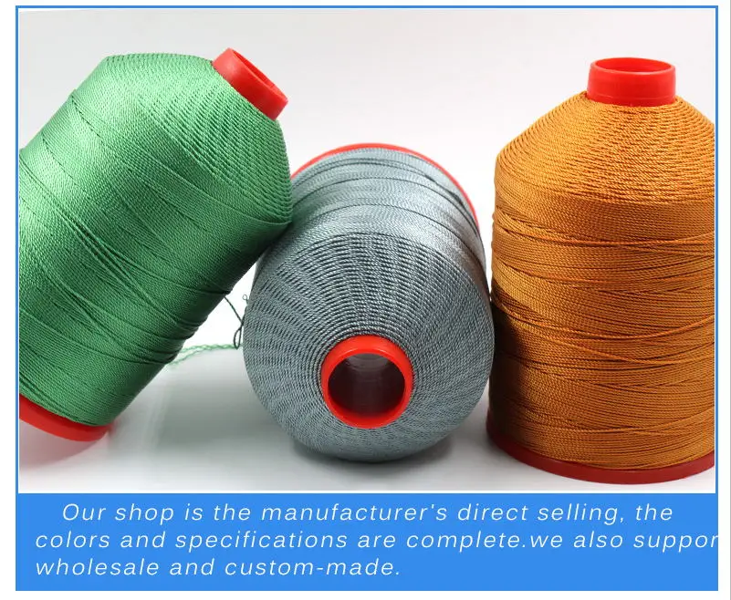 210D/18 geflochtene strang Zähigkeit Nylon Filament Nähgarn Leder Zelt Jeans, Chinesische Quaste Weben Gewinde 1mm – Detail 1