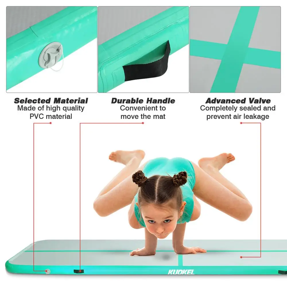 4m Air Track Inflatable Gymnastics Tumbling Air Track Mat With Electric Air Pump for Cheerleading/Practice Gymnastics/Beach/Park