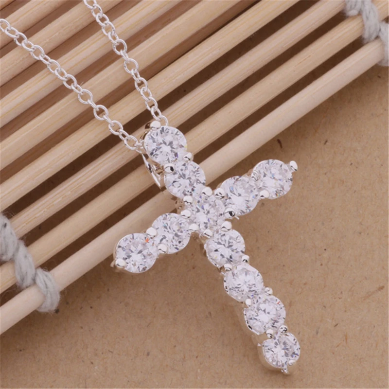 Colliers de la présidence en argent S925 pour femmes, collier CZ Zcompresses, pendentif croix, tour de cou pour femme, nouveaux accessoires de bijoux, 2020