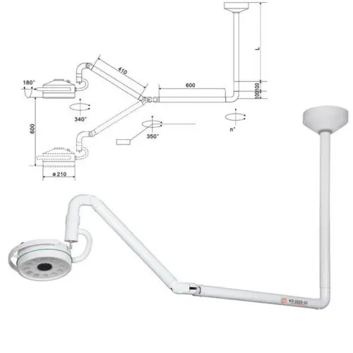 Imagem -03 - Teto Pendurado Led Médico Cirúrgico Exame Luz Shadowless Lâmpada Luz 36 w