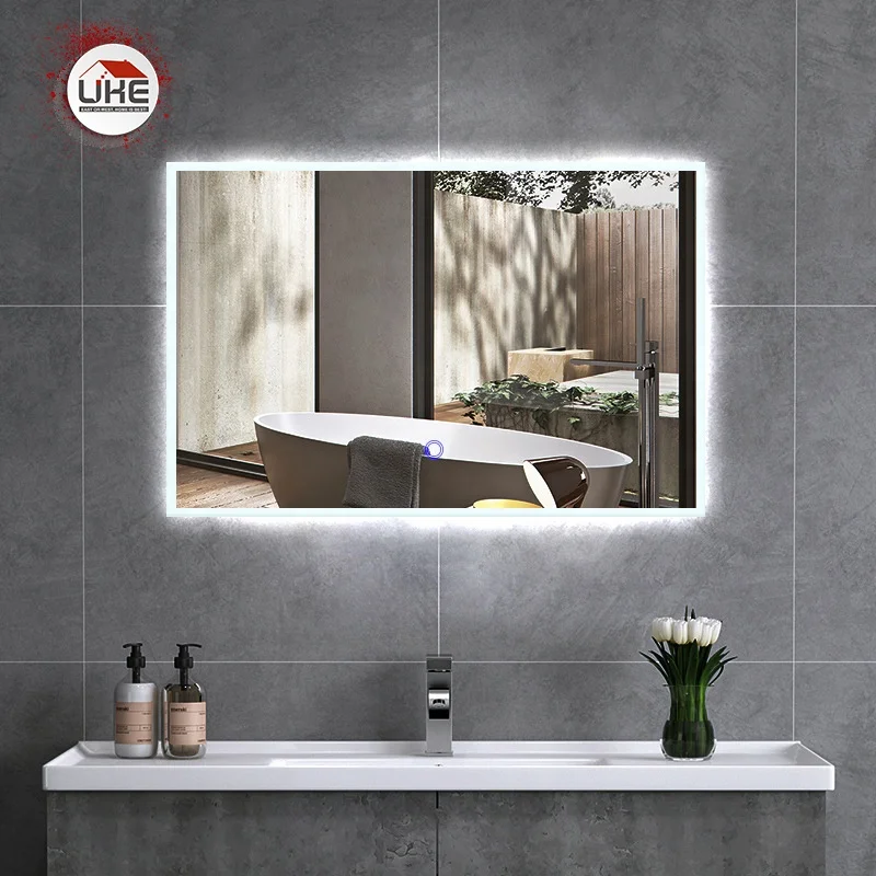 Custom Smart Rectangular Bathroom Mirror With LED light WiFi Multi-Function Intelligent High Quality Refection Bathroom Mirror