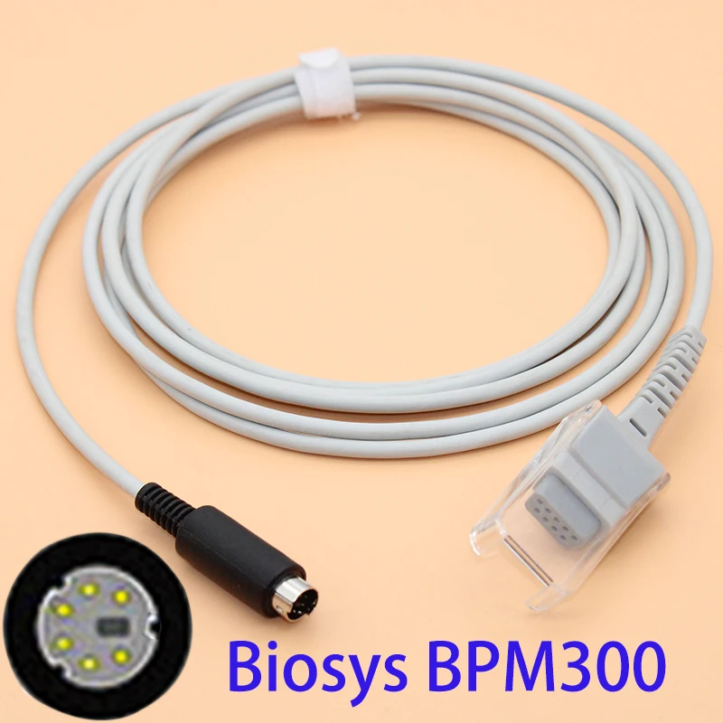 

6pin to DB9 SpO2 sensor adapter/extensoin cable for Biosys BPM-300 patient monitor,Apply to DB7P DS100A no Oximax spo2 probe.