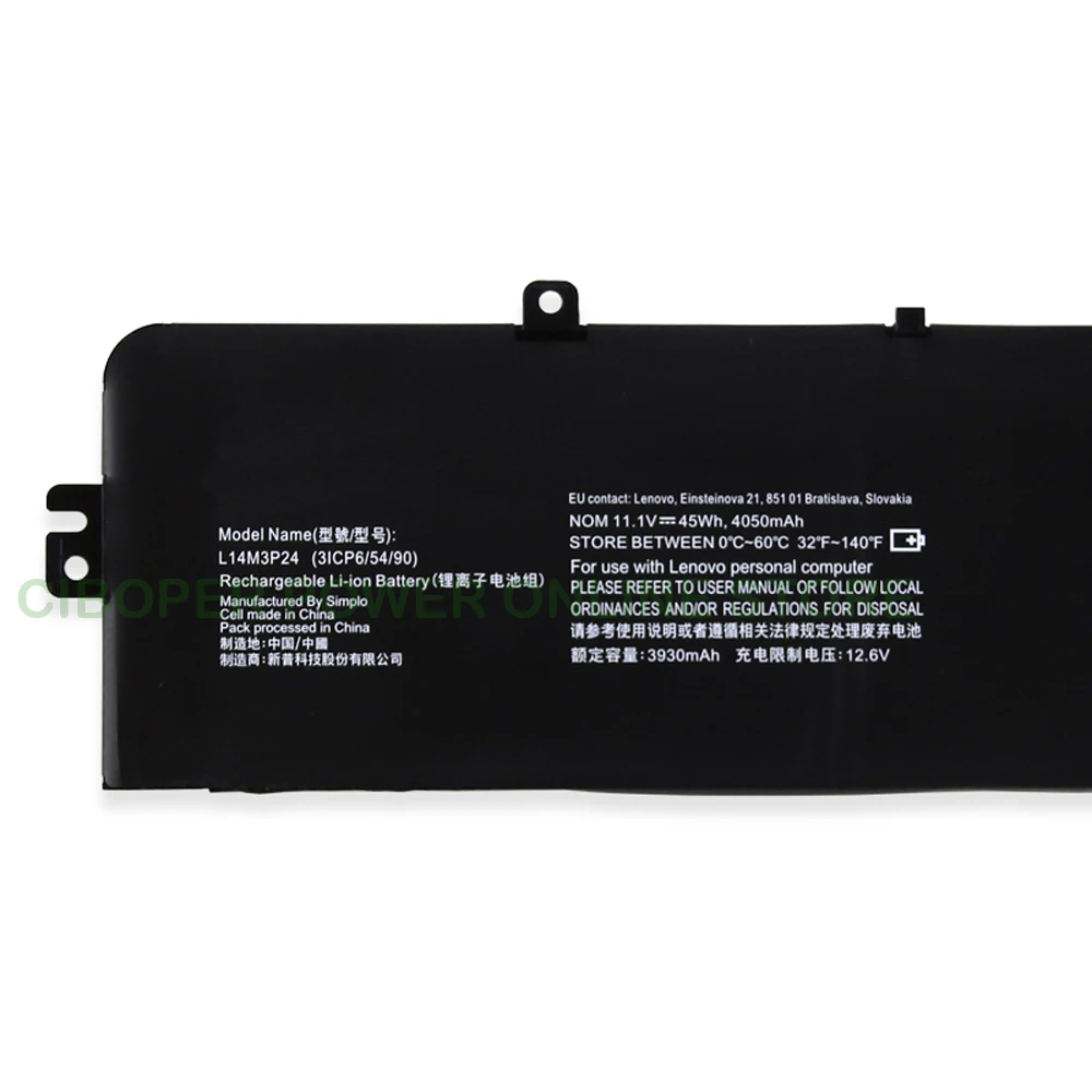 CP Asli Baterai Laptop L14M3P24 4050MAh/45Wh untuk 700 R720 Y700-14ISK Y520-15IKB Y720-14ISK L14S3P24 L16M3P24 L16S3P24