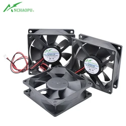 ACP8025 8cm 80mm fan 80x80x25mm DC5V 12V 24V 2pin Cooling fan suitable for chassis power inverter