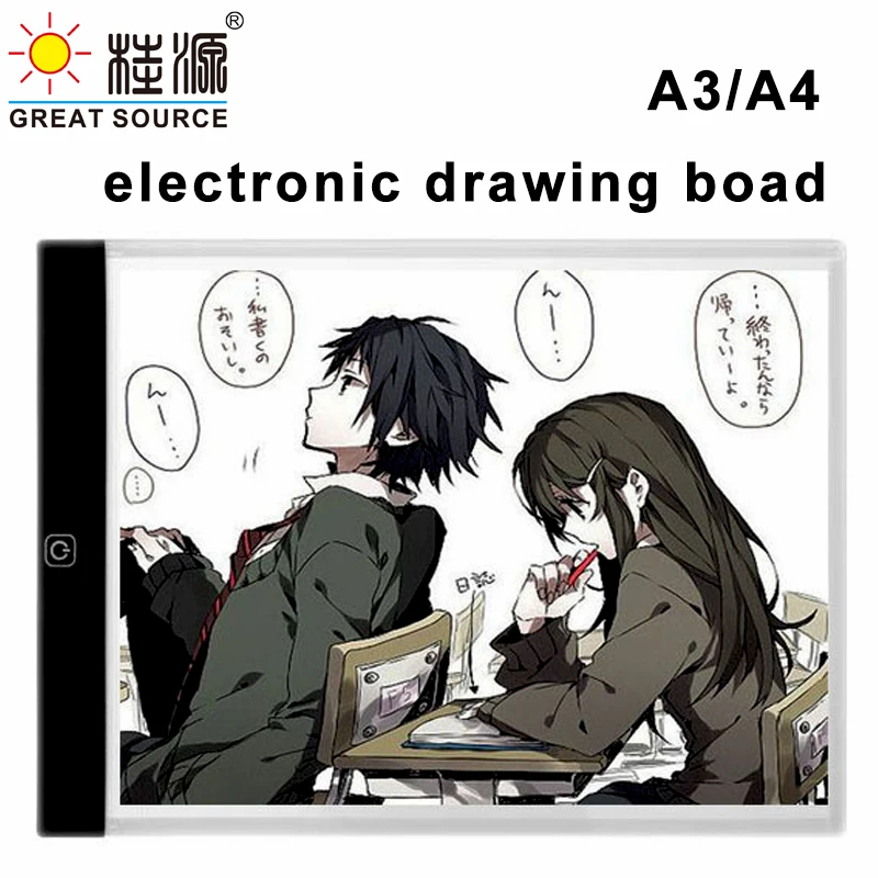 LED Copy Desk Copy Station A4 Cartoon Design Pad con misura Building Design Light Up Copy Pad(1pc)