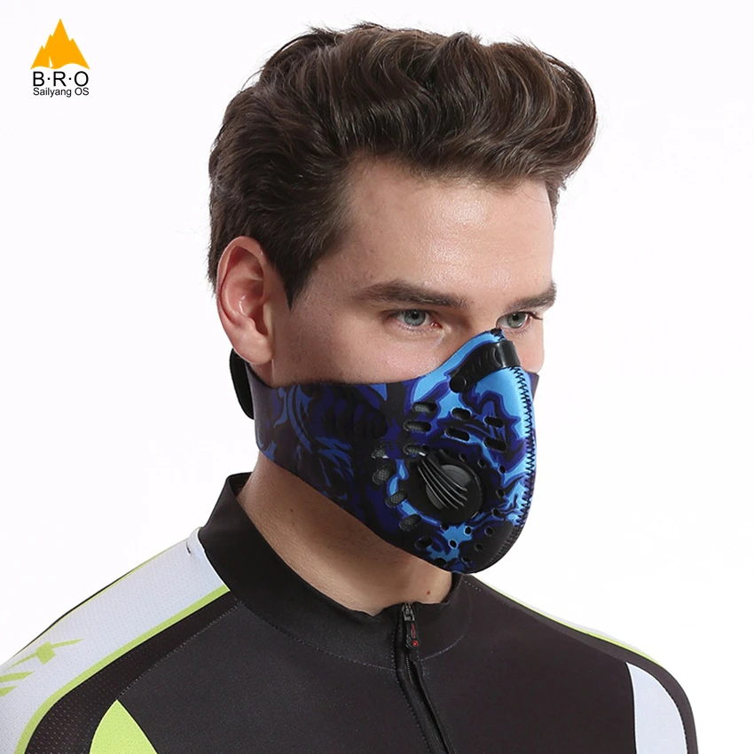

Fast Ship Activated Carbon Men Women Cycling Winter Face Mask Running Masks Filter Snowboard Motorcycle Bike Anti Pollution Mask