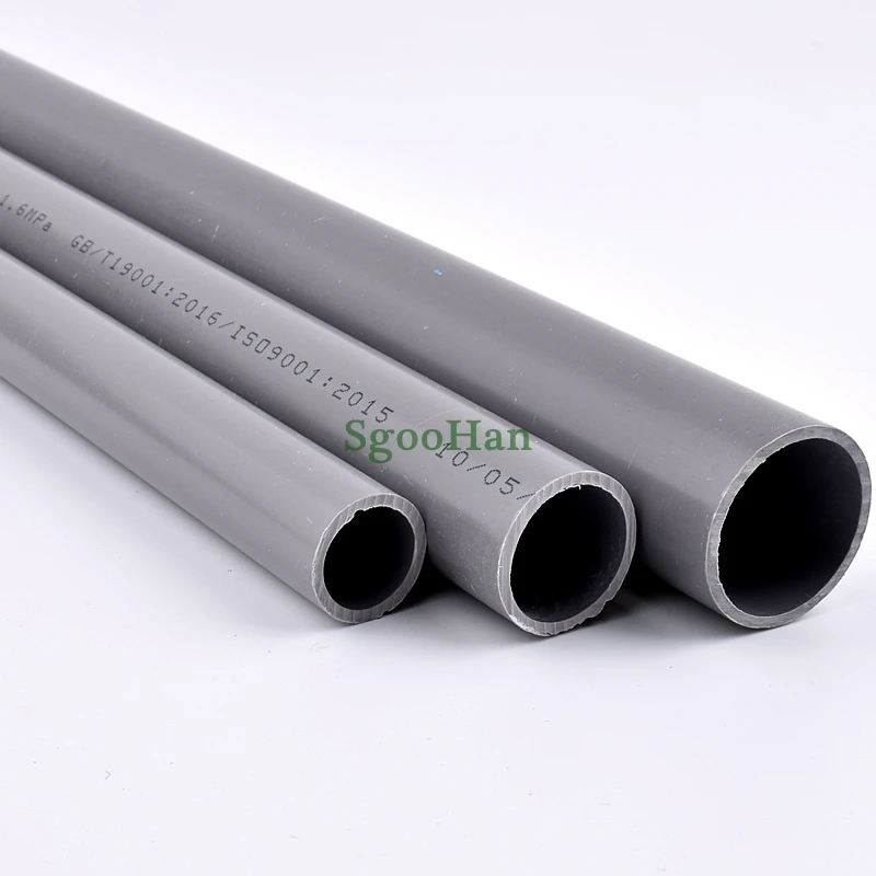 2pcs OD 20~110mm PVC Pipe Aquarium Fish Tank Pipe Home Garden DIY Irrigation Hydroponic Planting Frame Hard Tube 49~50cm Long