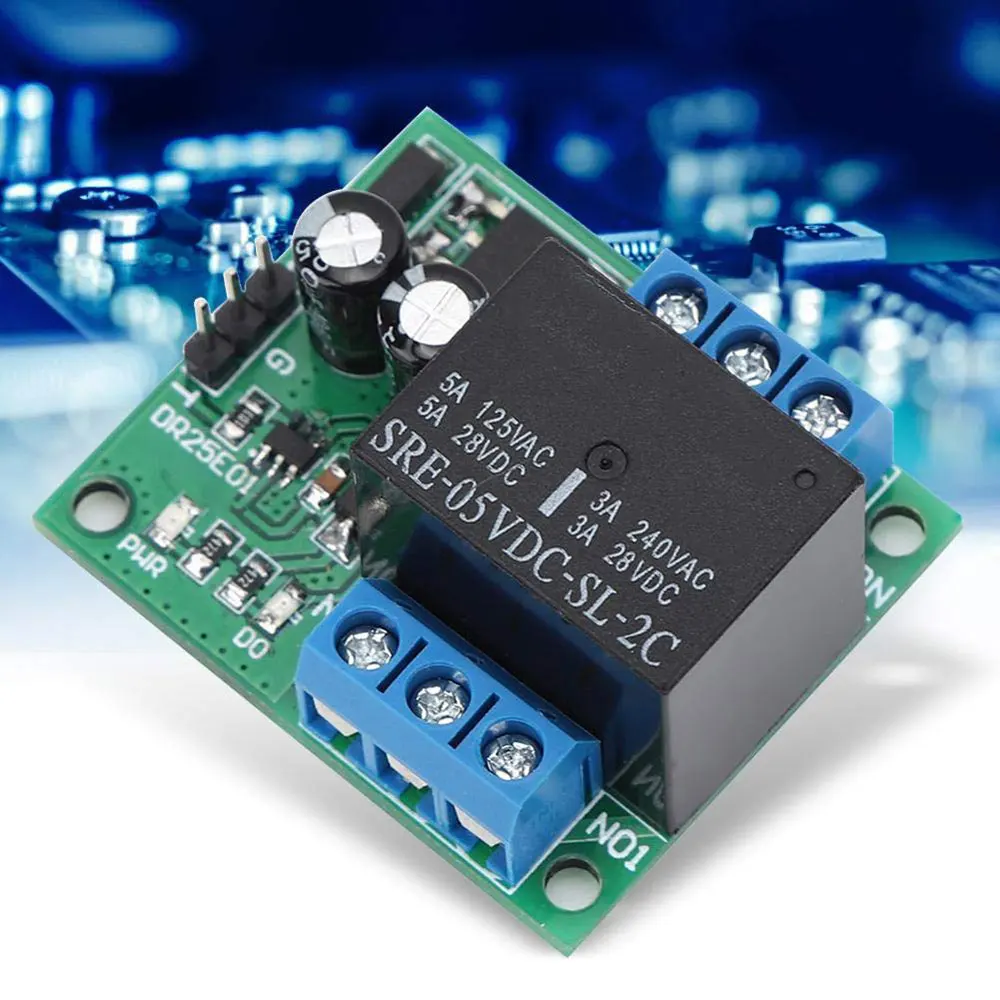 DC5V/6-24V Relay Module Self-Locking DPDT Relay Module Double Pole Double Throw Bistable Relay Switch Board for Arduino