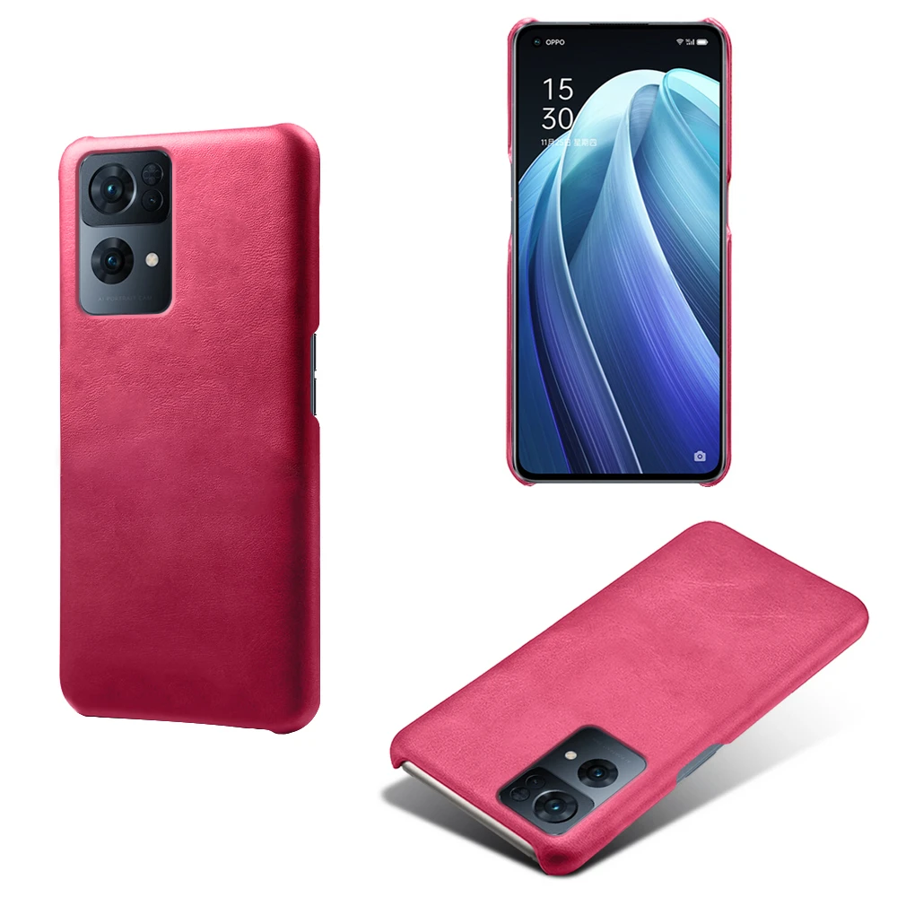 OPPO Reno 7 Pro 5G Case Luxury Vegan PU Leather Cover For OPPO Reno7 Pro 5G Funda Wearable Slim Coque For OPPO Reno 7Pro 5G Capa