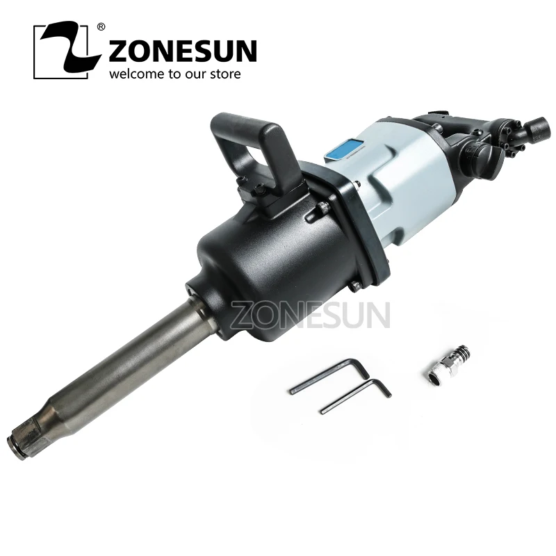 

ZONESUN 90 Blade Industrial Pneumatic Wrench Pinless Hammer Structure 3500N.M Heavy Duty 1" Pneumatic Wrench Air Impact Wrench