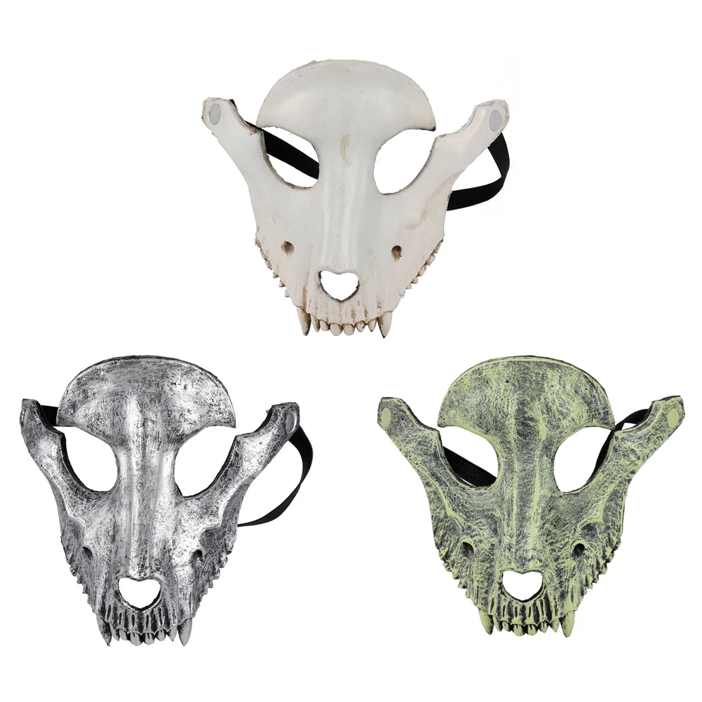 Halloween Party Cosplay 3D Goat Skull Head Mask Masquerade Ball Mask Sheep Skull Facial Mask Cosplay Costume Decor