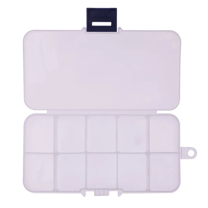 10 Compartment Transparent Fishing Pouch Storage Box Square Fishing Spoon Lure Box Hook Connector Accessory Tackle Box