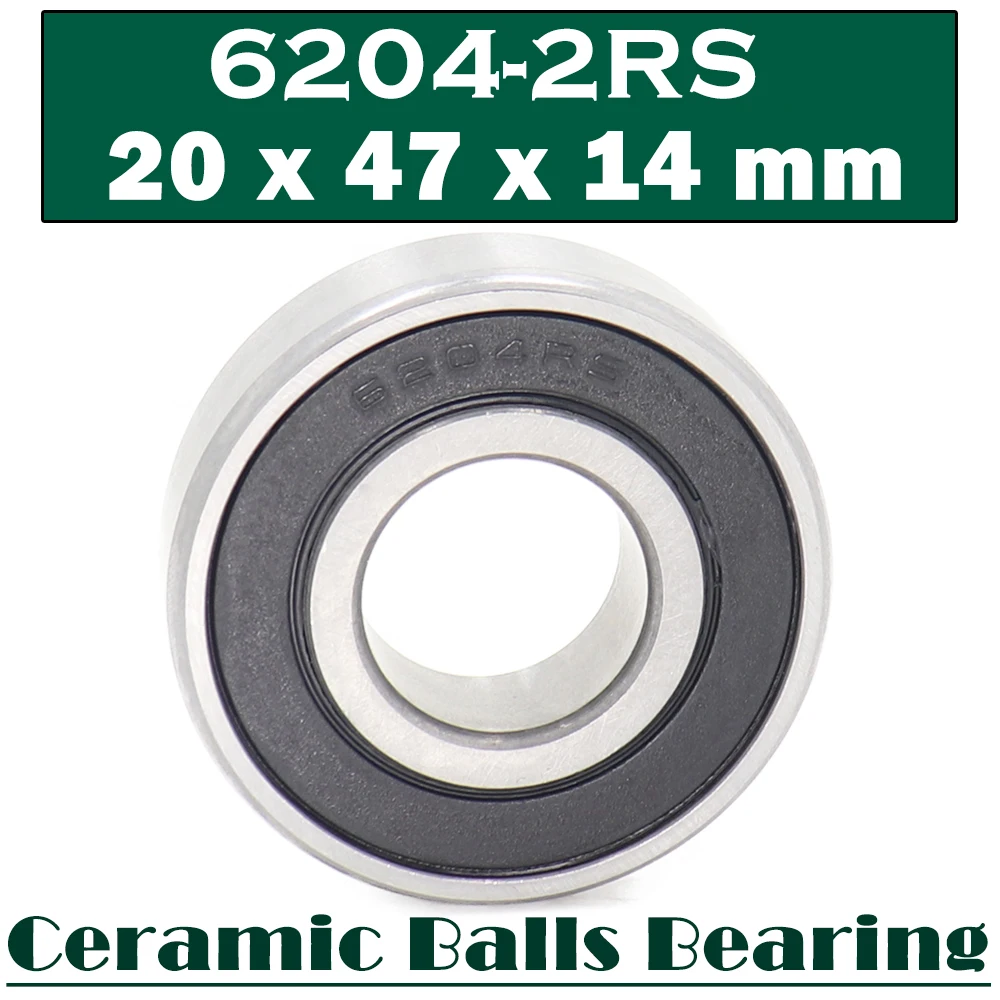 6204 Hybrid Ceramic Bearing 20*47*14 mm ( 1 PC ) Industry Motor Spindle 6204HC Hybrids Si3N4 Ball Bearings 3NC 6204RS