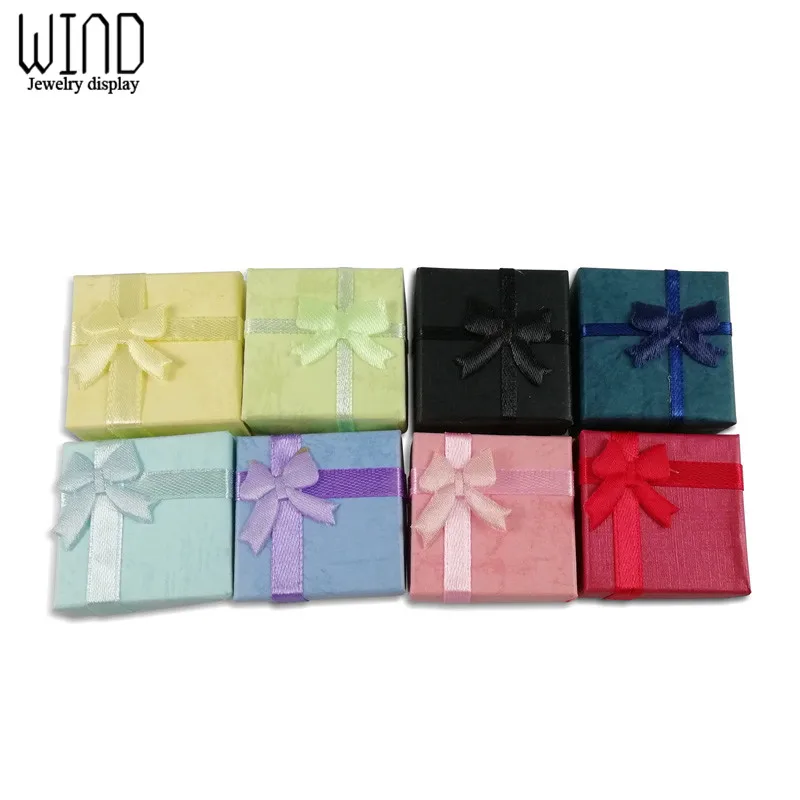 Hot Sale 24pcs Assorted Jewelry Gifts Boxes for Jewelry Display 4*4*3cm Assorted Colors Ring Box Small Gift Boxes